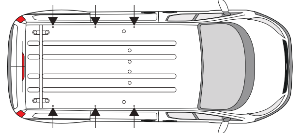 Ford Transit Custom H2 Mounting Points | High Roof Roof Rack Fitting Guide